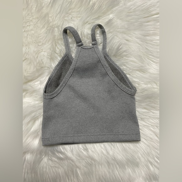 Free People Happiness Runs Crop Tank in Heather Grey - Picture 9 of 14